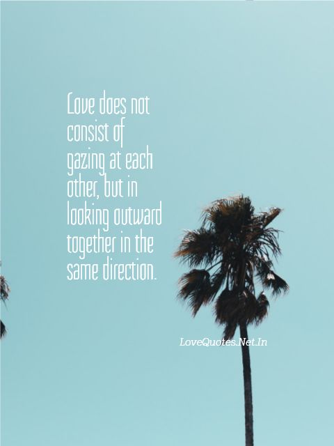Love Does Not Consist Of Gazing At Each Other