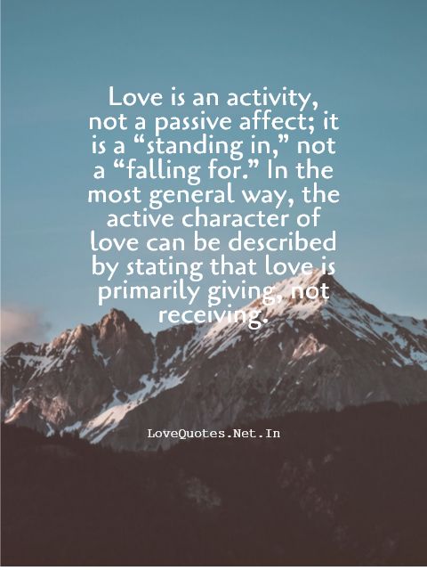 Love Is An Activity
