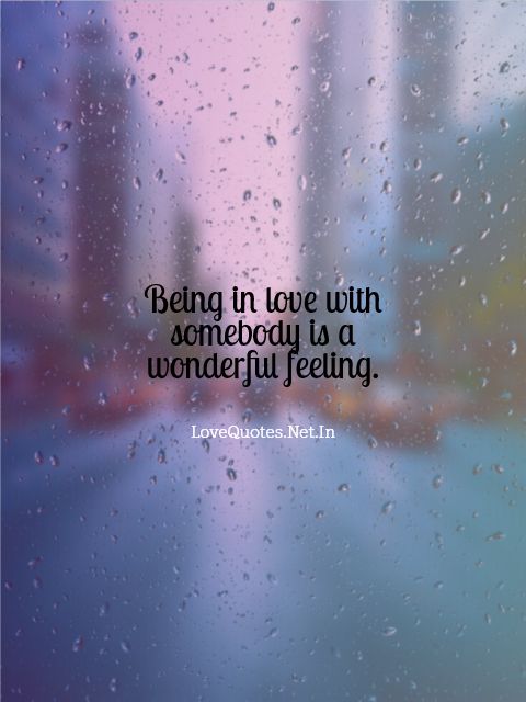 Being in Love With Somebody
