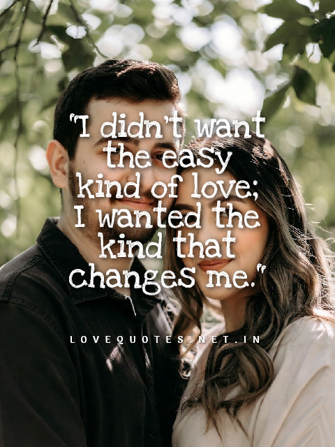 I Didn’t Want The Easy Kind Of Love