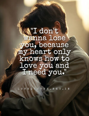 I Don't Wanna Lose You Quotes