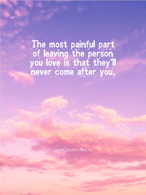 Leaving The Person You Love
