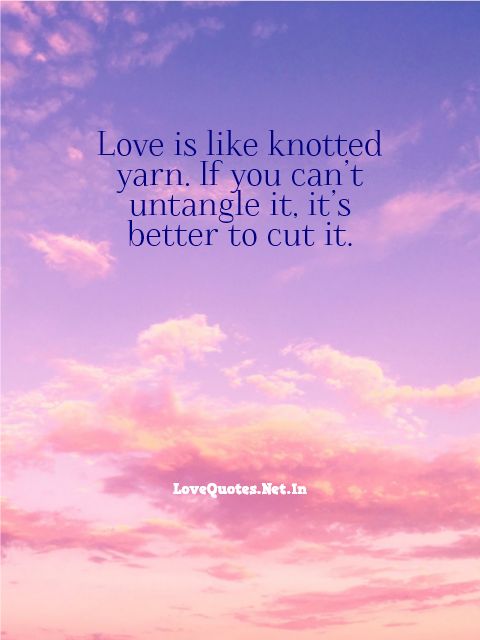 Love Is Like Knotted Yarn