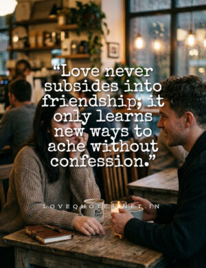 Love Never Subsides Into Friendship Love Never Subsides Into Friendship