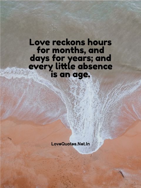 Love Reckons Hours For Months