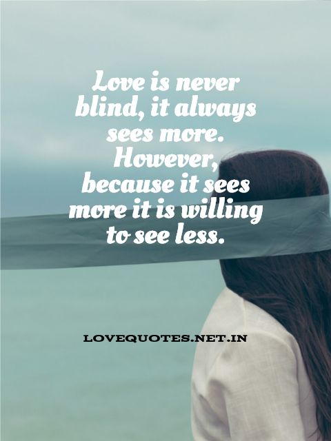 Love is Never Blind