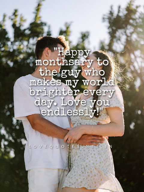 Monthsary Greetings for Boyfriend
