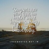 Sunset Quotes Love