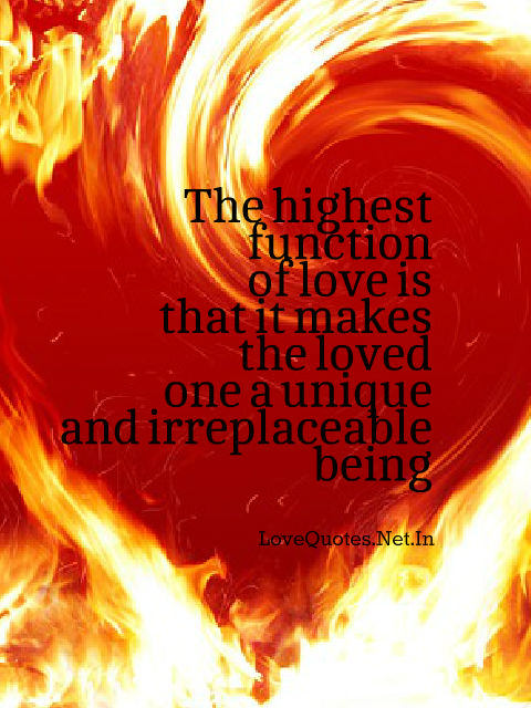 The Highest Function Of Love