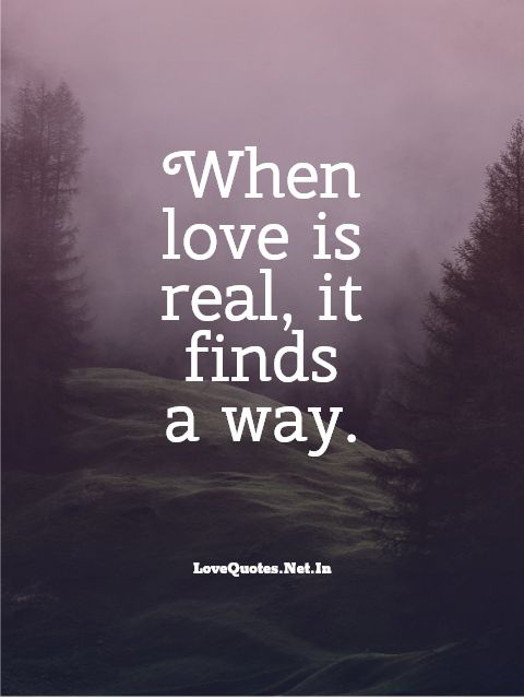 When Love is Real