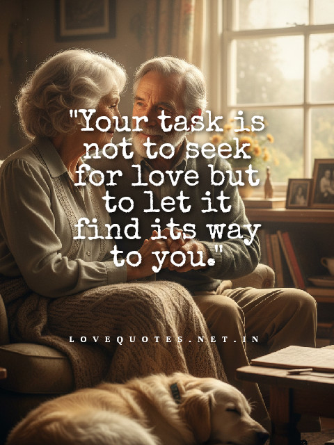 Your Task is Not to Seek for Love